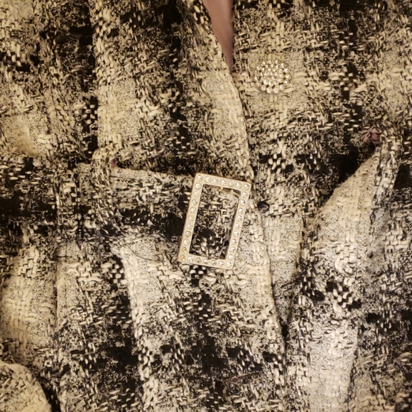 Dressy Belted Textured Peacoat - Picture 4 of 4